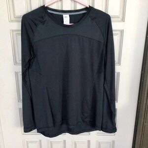 Champion Shirt Active Wear WSzM Black Mesh Long Sleeves Pre-Owned